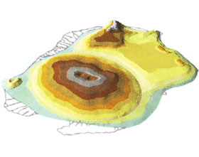 The Creation & Evolution of the Santorini Volcanic Fields. Strongili Island 1700 BC