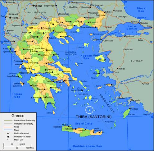 Santorini island Greece | Geography